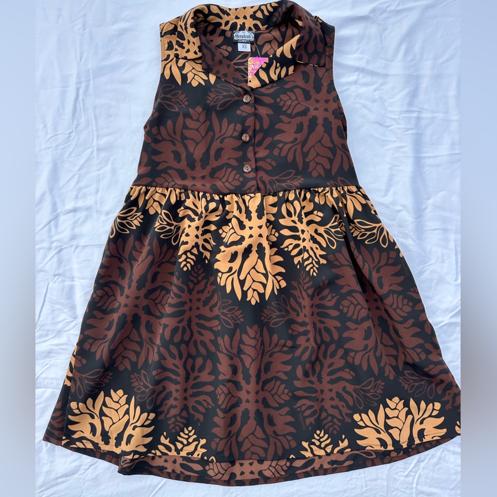 manuheali’i babydoll dress in java